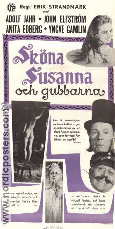 Sköna Susanna och gubbarna 1959 movie poster Adolf Jahr John Elfström Anita Edberg Yngve Gamlin Erik Strandmark