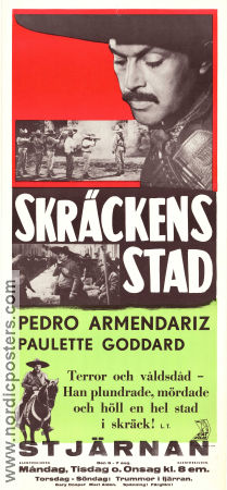 Skräckens stad 1950 poster Paulette Goddard Pedro Armendariz Gilbert Roland Emilio Fernndez