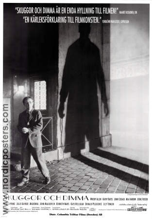 Shadows and Fog 1992 poster Mia Farrow Woody Allen