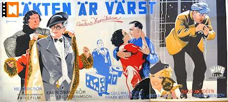 Släkten är värst 1936 movie poster Thor Modéen Karin Swanström Find more: Large poster