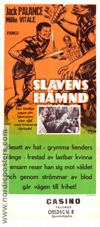 Slavens hämnd 1960 poster Jack Palance Milly Vitale Guy Rolfe Rudolph Maté Svärd och sandal