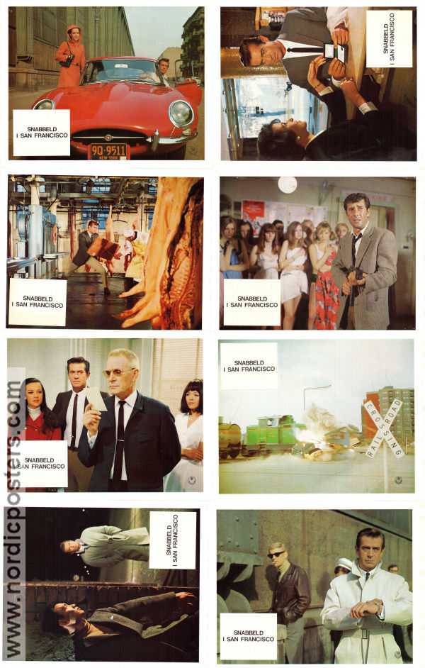 Der Tod im roten Jaguar 1968 lobby card set George Nader Heinz Weiss Herbert Stass Harald Reinl