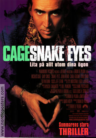 Snake Eyes 1998 poster Nicolas Cage Brian De Palma