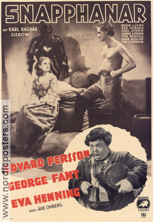 Snapphanar 1941 movie poster Edvard Persson George Fant Eva Henning Åke Ohberg
