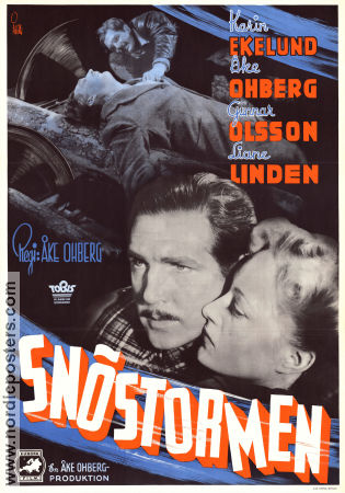 Snöstormen 1944 movie poster Karin Ekelund Gunnar Olsson Åke Ohberg