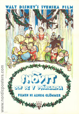 Snow White and the Seven Dwarfs 1937 poster Snövit