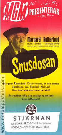 Snusdosan 1964 poster Margaret Rutherford Lionel Jeffries Charles Bud Tingwell George Pollock Text: Agatha Christie