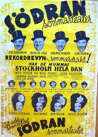 Södran sommarteater 1948 movie poster Åke Söderblom Douglas Håge Hjördis Petterson Find more: Stockholm
