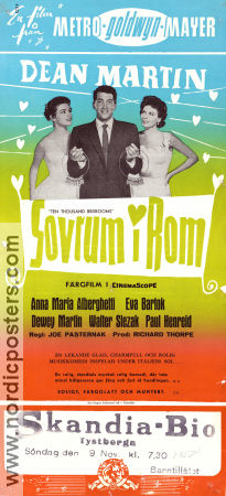 Ten Thousand Bedrooms 1957 movie poster Dean Martin Anna Maria Alberghetti Eva Bartok Richard Thorpe Musicals