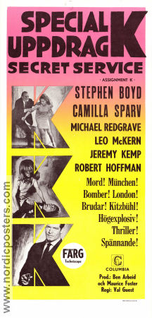 Assignment K 1968 movie poster Stephen Boyd Camilla Sparv Michael Redgrave Val Guest Agents