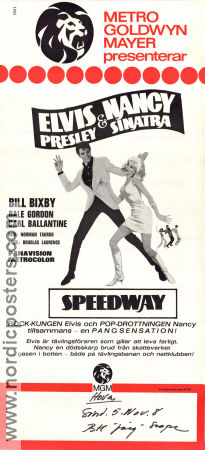 Speedway 1968 poster Elvis Presley Nancy Sinatra Bill Bixby Norman Taurog Dans