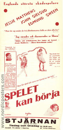 Spelet kan börja 1933 poster Jessie Matthews Edmund Gwenn John Gielgud Victor Saville Musikaler