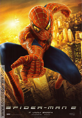 Spider-Man 2 2004 poster Tobey Maguire Kirsten Dunst Alfred Molina Sam Raimi Hitta mer: Marvel Från serier