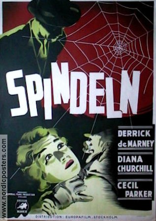 The Spider 1942 movie poster Derrick de Marney Diana Churchill Insects and spiders