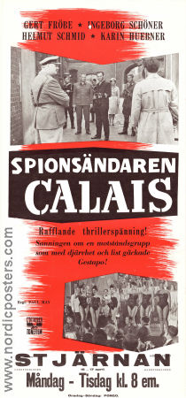 Spionsändaren Calais 1960 poster Hans Reiser Gert Fröbe Klausjürgen Wussow Paul May Hitta mer: Nazi