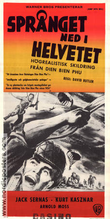 Jump Into Hell 1955 movie poster Jacques Sernas Kurt Kasznar David Butler Sky diving