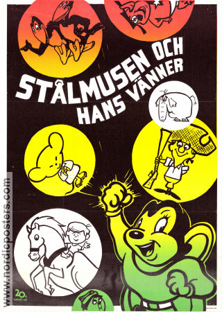 Stålmusen och hans vänner 1955 movie poster Mighty Mouse Production: Terrytoons Animation From TV