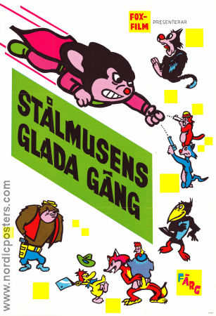 Stålmusens glada gäng 1962 movie poster Mighty Mouse Stålmusen Animation