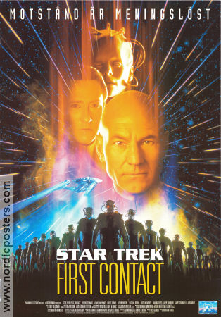 Star Trek: First Contact 1996 movie poster Patrick Stewart Brent Spiner Jonathan Frakes Find more: Star Trek Spaceships From TV