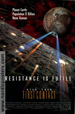 Star Trek: First Contact 1996 movie poster Patrick Stewart Brent Spiner Jonathan Frakes Find more: Star Trek Spaceships