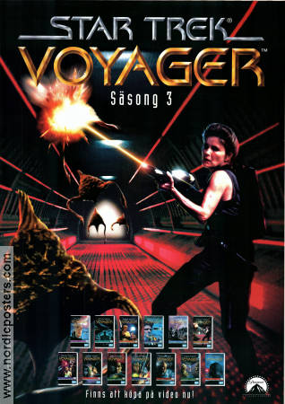 Star Trek: Voyager VHS 1995 video poster Kate Mulgrew Rick Berman