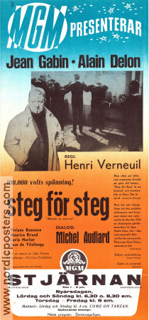 Steg för steg 1963 poster Jean Gabin Alain Delon Claude Cerval Henri Verneuil