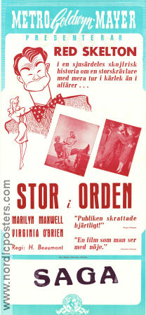 Stor i orden 1946 poster Red Skelton Marilyn Maxwell Marjorie Main Harry Beaumont