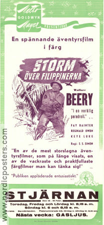 Storm över Filippinerna 1943 poster Wallace Beery Fay Bainter Reginald Owen S Sylvan Simon