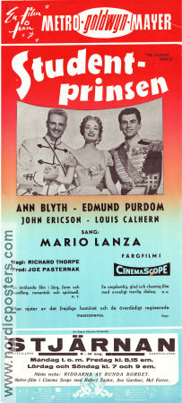 The Student Prince 1954 movie poster Ann Blyth Edmund Purdom John Ericson Richard Thorpe Musicals