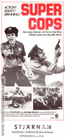 The Super Cops 1974 movie poster Ron Leibman David Selby Sheila Frazier Gordon Parks Police and thieves