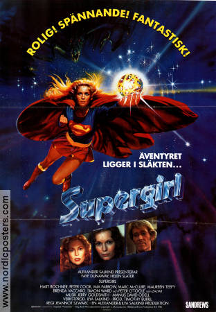Supergirl 1984 movie poster Faye Dunaway Mia Farrow Peter O´Toole Find more: Superman Find more: DC Comics