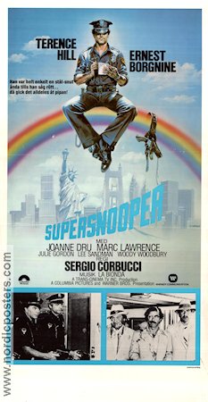 Poliziotto superpiu 1980 movie poster Terence Hill Ernest Borgnine Joanne Dru Sergio Corbucci Police and thieves