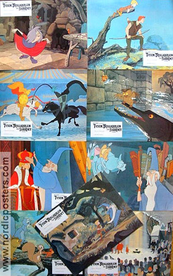 The Sword in the Stone 1963 lobby card set Wolfgang Reitherman Animation