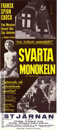 Svarta monokeln 1961 poster Paul Meurisse Elga Andersen Bernard Blier Georges Lautner