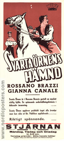 Svarta örnens hämnd 1951 poster Rossano Brazzi Gianna Maria Canale Vittorio Sanipoli Riccardo Freda