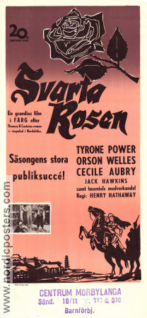 Svarta rosen 1950 poster Tyrone Power Orson Welles Cecile Aubry Henry Hathaway