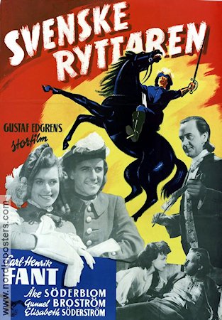Svenske ryttaren 1949 movie poster Carl-Henrik Fant Åke Söderblom Horses