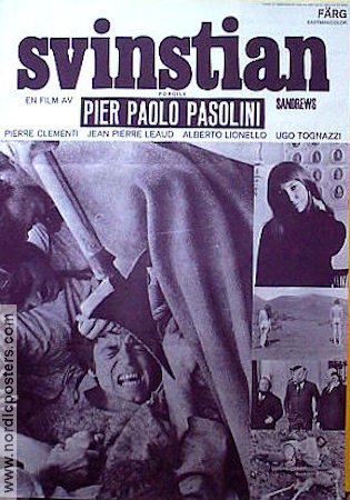 Porcile 1969 movie poster Pierre Clémenti Jean-Pierre Léaud Alberto Lionello Pier Paolo Pasolini