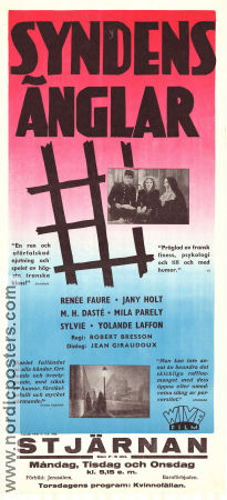 Syndens änglar 1943 poster Renée Faure Jany Holt Sylvie Robert Bresson