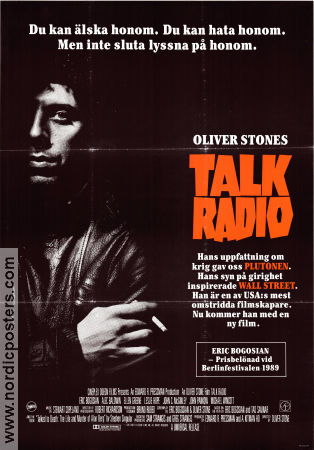 Talk Radio 1988 movie poster Eric Bogosian Eller Greene Alec Baldwin Oliver Stone
