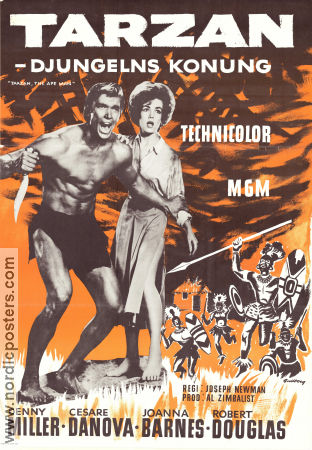 Tarzan djungelns konung 1959 poster Denny Miller Joanna Barnes Joseph M Newman Hitta mer: Tarzan