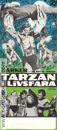 Tarzan i livsfara 1951 poster Lex Barker Virginia Huston George Macready Byron Haskin