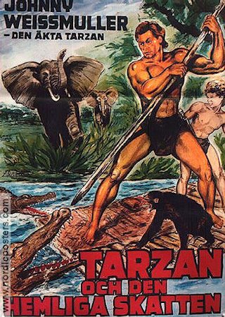 Tarzan och den hemliga skatten 1941 movie poster Johnny Weissmuller Find more: Tarzan