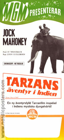 Tarzan Goes to India 1962 movie poster Jock Mahoney Leo Gordon Mark Dana John Guillermin Find more: Tarzan Asia