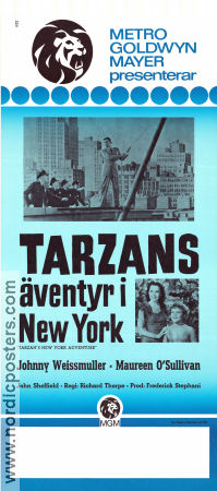 Tarzan´s New York Adventure 1942 poster Johnny Weissmuller Richard Thorpe