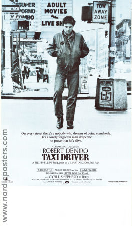 Taxi Driver 1976 poster Robert De Niro Jodie Foster Cybill Shepherd Harvey Keitel Martin Scorsese Kultfilmer