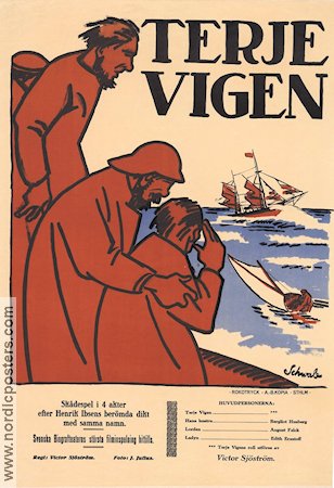 Terje Vigen 1917 movie poster Victor Sjöström Writer: Henrik Ibsen