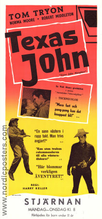 Texas John Slaughter 1958 poster Tom Tryon Robert Middleton Norma Moore Harry Keller Från TV