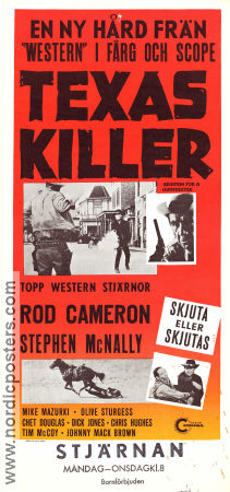 Texas Killer 1965 poster Rod Cameron Stephen McNally Mike Mazurki Spencer Gordon Bennet