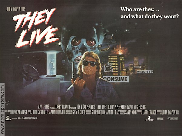 They Live 1988 poster Roddy Piper John Carpenter